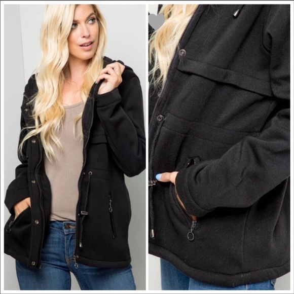 JUST IN BLACK SOFT WARM FLEECE JACKET- Jacket - Picture 3 of 5